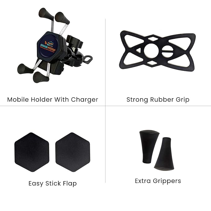 grandpitstop bike mobile holder with charger