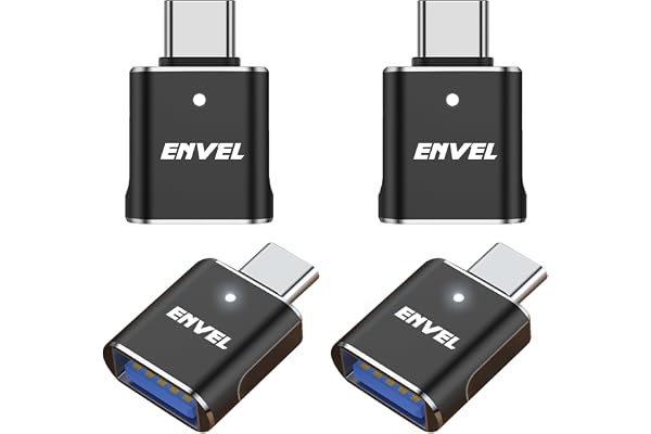 ENVEL USB C to USB Adapter, 4 Pack 10 Gbps Type-C Male to USB3 Female OTG Converter, Compatible with Apple iWatch iPhone 17 1