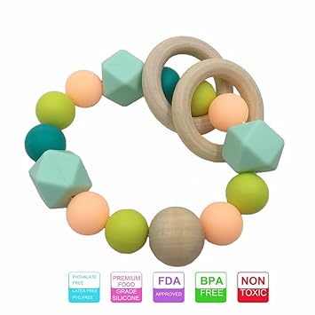 silicone beads baby teether