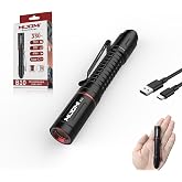 MIJOMI B10 Rechargeable Pen Light Flashlight, 330Lumens with Pocket Clip | EDC Flashlight Mini With Compact Tactical Tail Switch, Ideal for Work, Emergencies, Hiking, Household &amp; Outdoor Use
