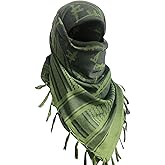 LOLAT Cotton Desert Scarf Military Tactical Shemagh Keffiyeh HeadScarf Arab Wrap Outdoors Tassel Scarves for Men/Women