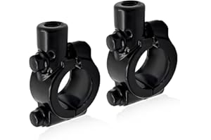 FSTURIOS 2PCS Motorcycle Mirrors Mounts, 7/8" Handlebar Mirror Mount Clamp Adaptor with 8mm Thread, Aluminum Alloy Rearview Mirror Bracket Clamp for Motorcycle Dirt Bike Scooter