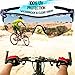RIVBOS 801 Polarized Sports Sunglasses Sun Glasses with 5 Interchangeable Lenses for Men Women Baseball Cycling Runing (829-TR Black Ice Blue Lens)