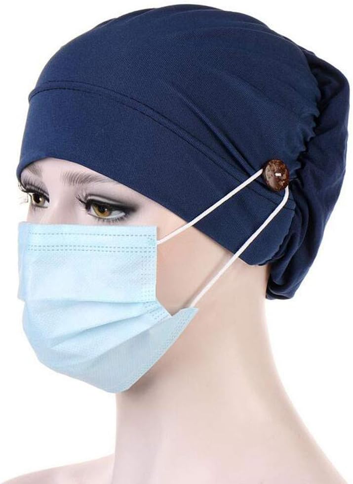Multifunction Headbands with Buttons Hat Cover Holder Wearing Protect Ears Head Wrap Hat Hair Bands Reducing Ear Pain