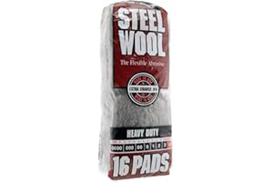 Steel Wool, 16 pad, Extra Coarse Grade #4, Rhodes American, Heavy Duty Steel Wool