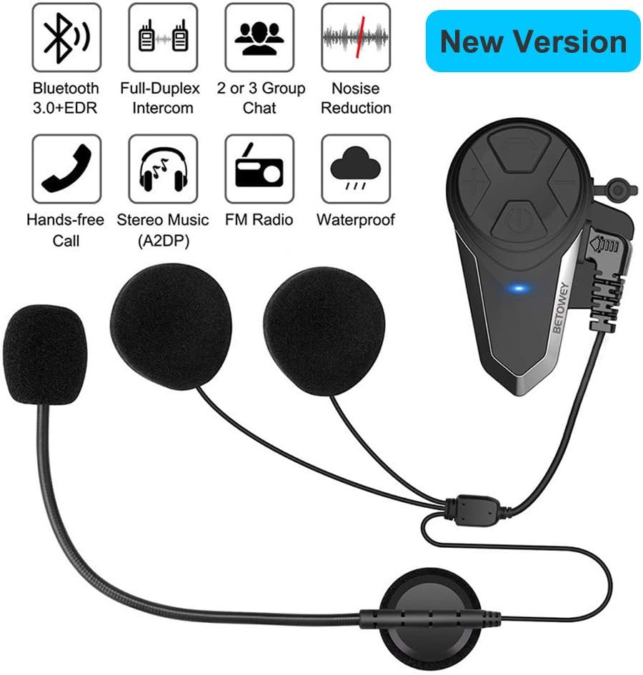 BETOWEY Motorcycle Bluetooth Headset - Image 3