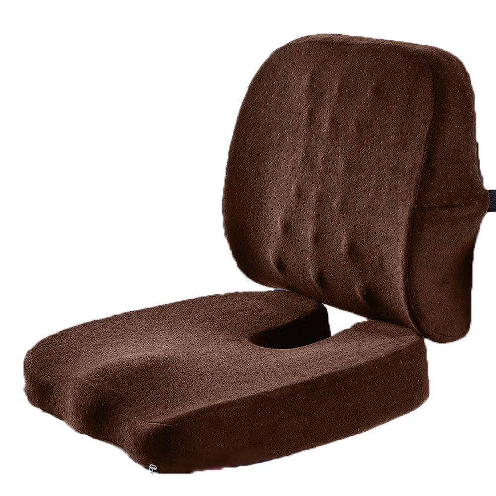 クッションクッション 快適で洗える オフィスコンピュータチェア ウエストとおむつ ホームクッション カーバッククッション 色 Brown Brown B07mrcpsbn チェアクッション 最新作