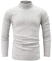 jonivey Mens Basic Turtleneck Long Sleeve