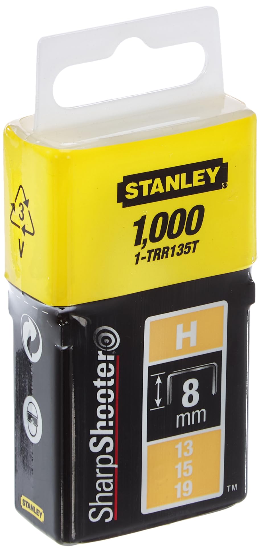 Stanley 1-TRR135T "Type H" Staples, Silver, 8 mm, Set of 1000 Piece