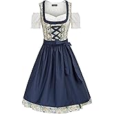 Scarlet Darkness Oktoberfest Carnival Costumes for Women German Dirndl Cosplay Dress