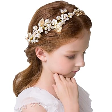 Amazon Kuros 髪飾り カチューシャ 結婚式 子供 ヘッドドレス ヘア