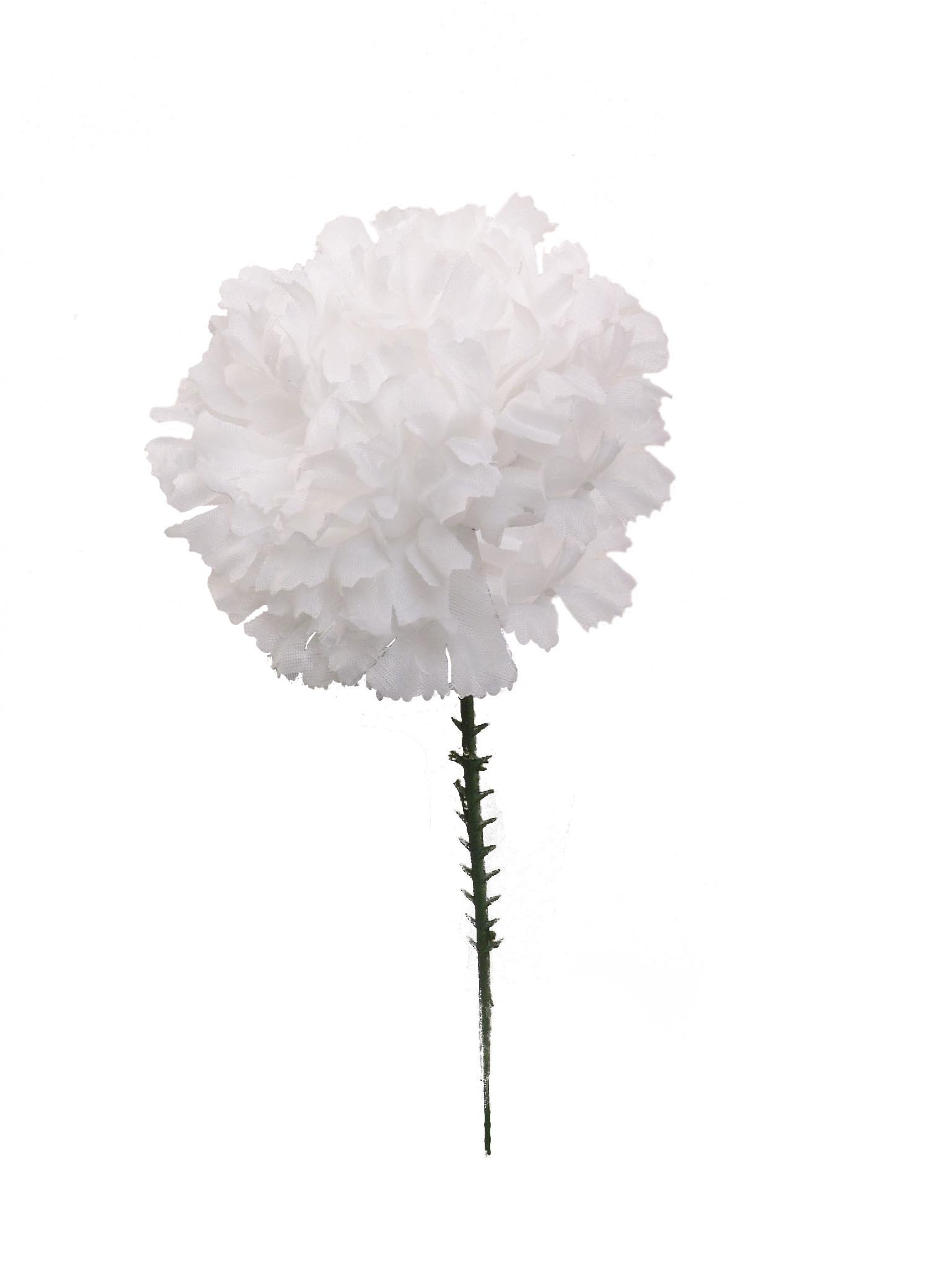 100 Carnations 5" White Artificial Silk Flower Pick Multiple Colors