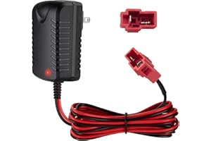 VENSHUN 12V Battery Charger for Ride On Toys Fit for ATV Mercedes Benz Truck Car Power Wheels Charger 12V Electric Car Riding Toy Battery Power Adapter Red Square Plug 12 Volt Battery Charger for Ride On Toys