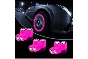 12PCS Fluorescent Skull Car Tire Valve Stem Caps, ABS Corrosion Resistant Wheel Valve Cover, Luminous Illuminated Cap Glow in