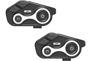 Motorcycle Bluetooth Intercom, Helmet Headset Wireless Communication System to 1000M with DSP&CVC Noise Cancellation IP67 Wat