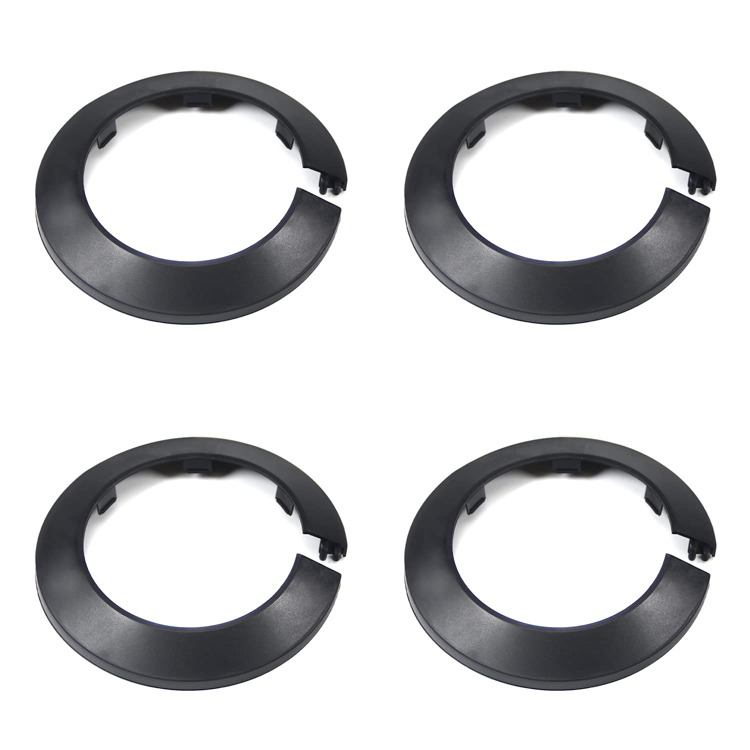 75mm/2.95" Pipe Collar, 4Pcs Black Pipe Cover Radiator Plastic Waste Pipe Collar for Tube Decoration