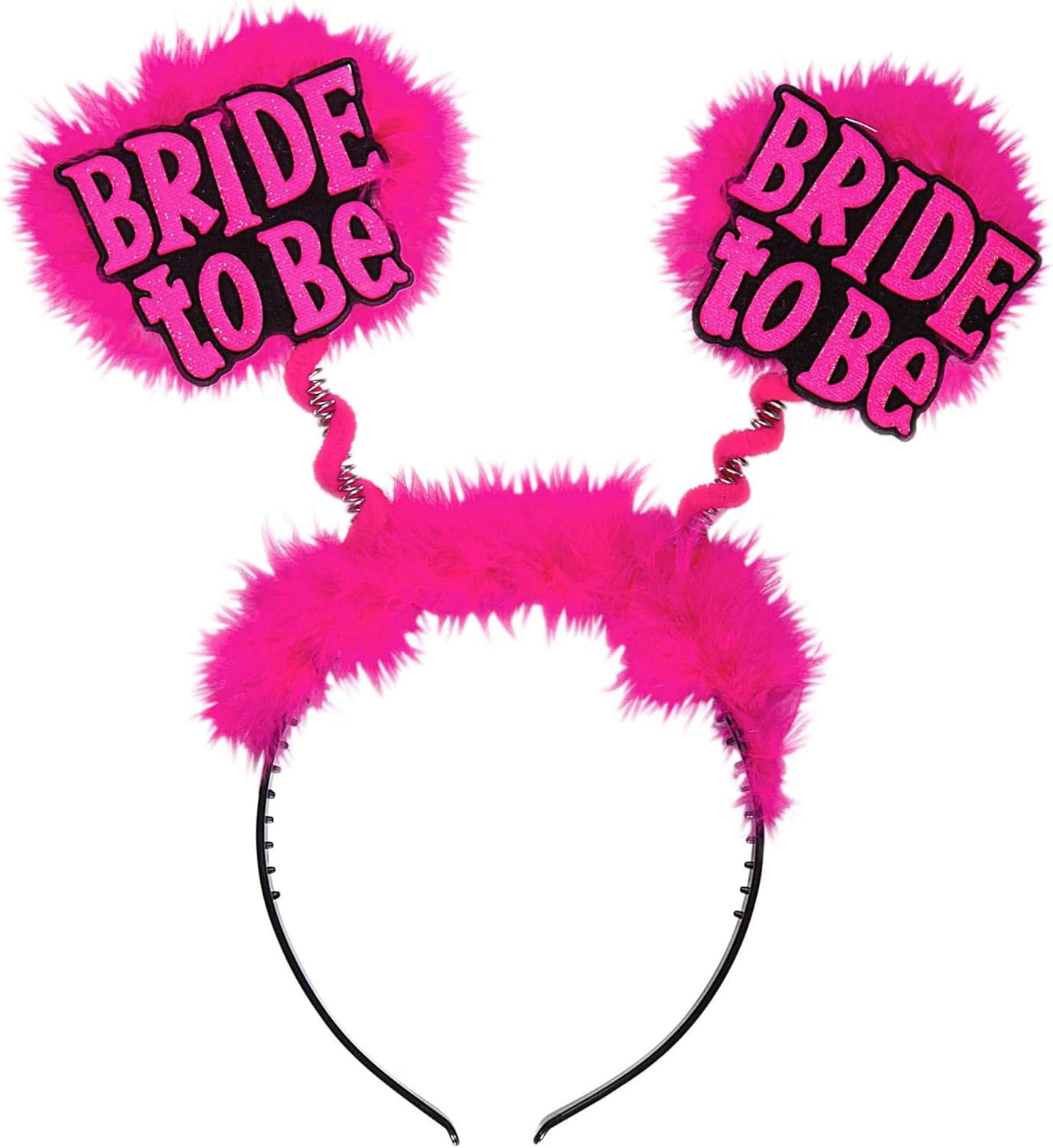 Bride To Be Head Boppers - Black Random Style & Theme Hats Caps & Headwear for Fancy Dress Costumes Accessory