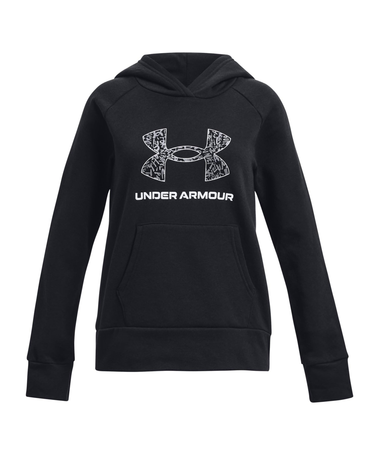 Photo 1 of Girls' UA Rival Fleece Big Logo Print Fill Hoodie youth s/m