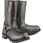 Milwaukee Leather Men&rsquo;s Classic Harness Motorcycle Rider Boots | Premium Material, Square Toe, Rider Ready, Durable Everyday Wear