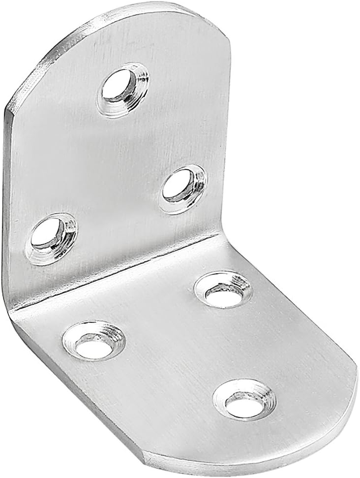 Sourcingmap Stainless Steel Shelves Corner Brace 50mmx50mmx38mm