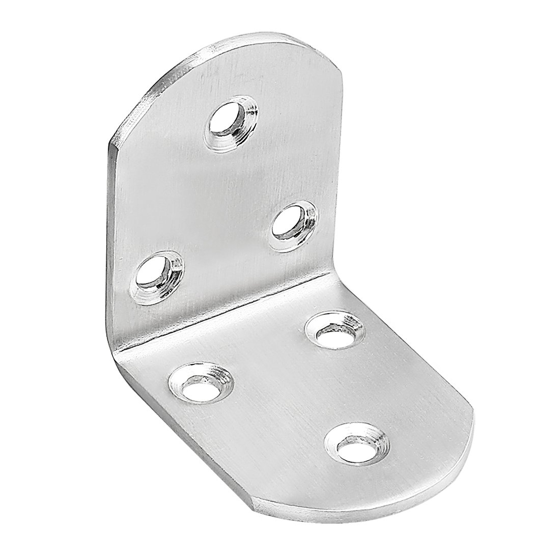 Sourcingmap Stainless Steel Shelves Corner Brace 50mmx50mmx38mm, Joint L Shape 3mm Thick Right Angle Corner Fastener Joints Support Bracket, Pack of 1