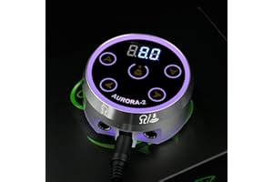 Dragoart Aurora 2 Tattoo Power Supply 1.5-16v Professional Tattoo Power Supply Box for Coil & Rotary Tattoo Machine Pen, Dual Outputs/Colorful LEDs/Touchscreen/Magnetic Base/2 Foot Pedal Modes(Silver)
