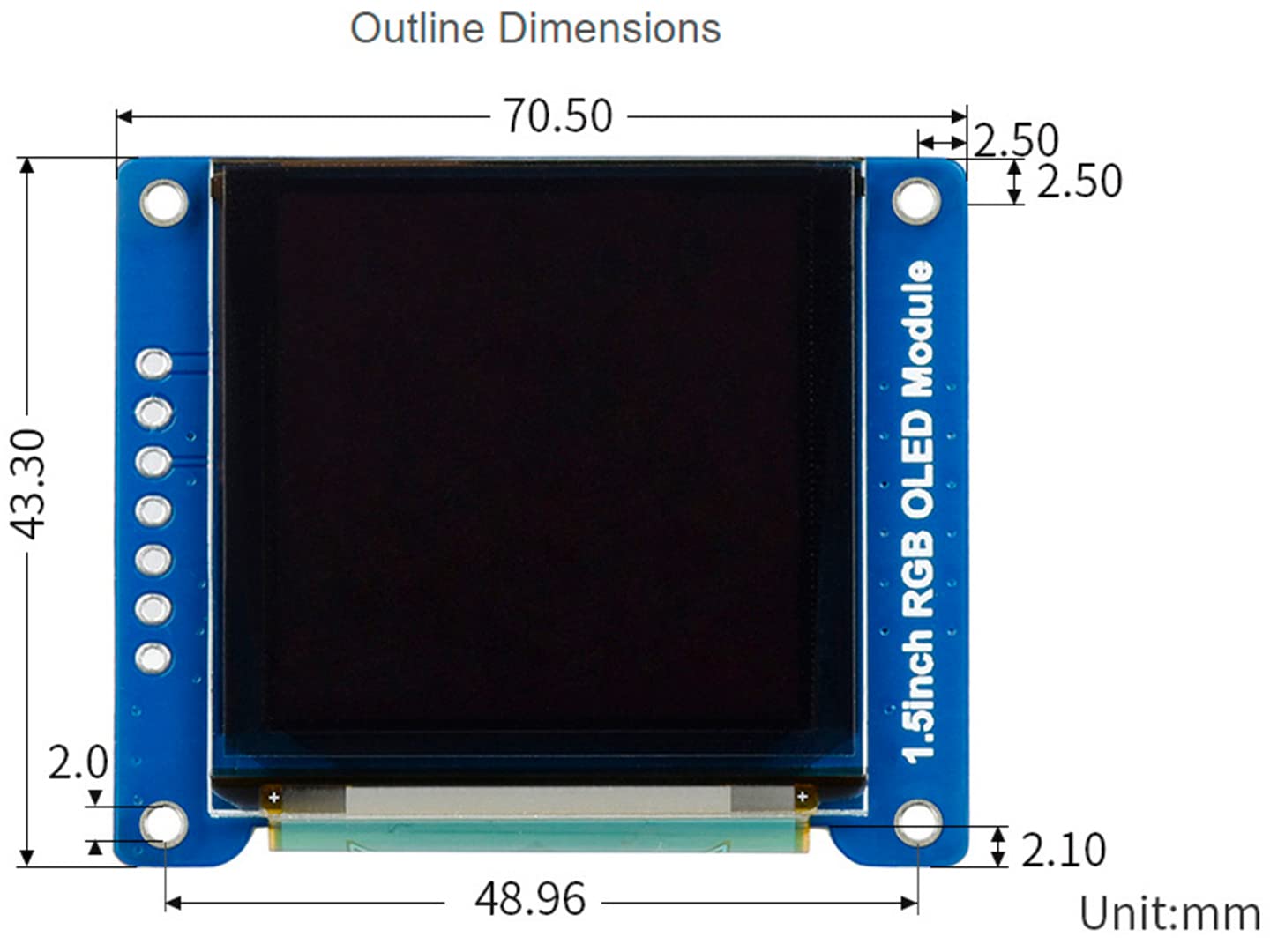 Mua waveshare 1.5inch RGB OLED Display Module, 128x128 Pixels 16-bit ...