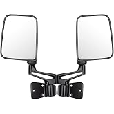 ECCPP Texture Side View Mirrors Compatible with 87-02 for Jeep Wrangler | 97-02 Wrangler 87-94 Wrangler Models(Exclude 1996)|Manual Fold Non-Heated|55027208 Ch1321102|Driver and Passenger Side|Black