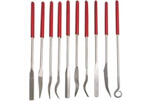 Eyech 10pc Titanium-Coated Diamond Needle File Set Assorted DIY Handcraft Wood Rasp Files Needle for Ceramic Glass Metal Ston