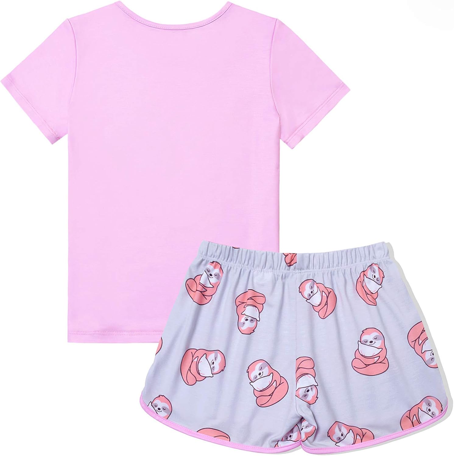 CHILDRENSTAR Pajama Sets for Girls Kids Pjs Summer Cotton Short Sleeve Sleepwear: Clothing