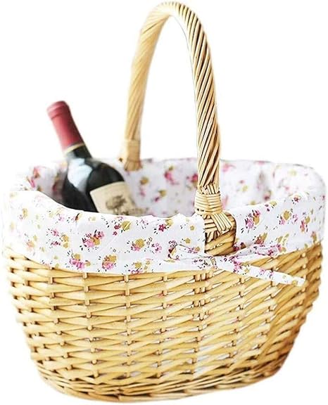 Cesta De Mimbre con Asas De Almacenamiento Cestas De Almacenamiento De