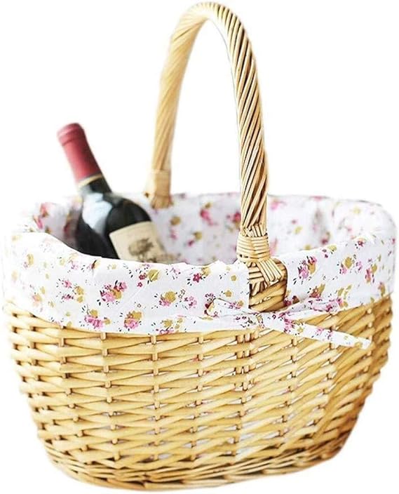 Cesta De Mimbre con Asas De Almacenamiento Cestas De Almacenamiento De