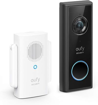eufy Security C210 Wireless Video Doorbell Kit 1080p HD Battery w/ Chime AI