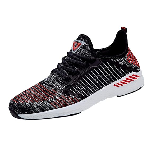 POIUDE Herren Laufschuhe Atmungsaktiv Sportschuhe Turnschuhe Trainers Running Fitness Sneakers