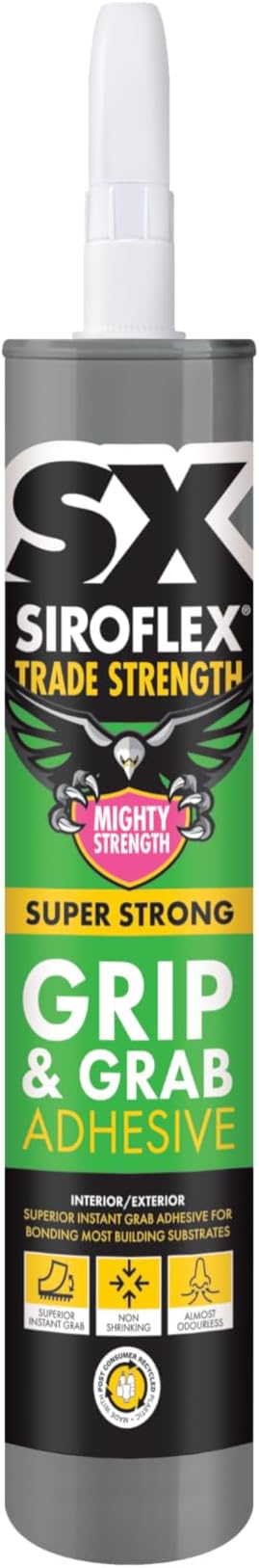 Siroflex SX Grip Grab Adhesive White 290ml Hybrid Tech Weather Water Resistant
