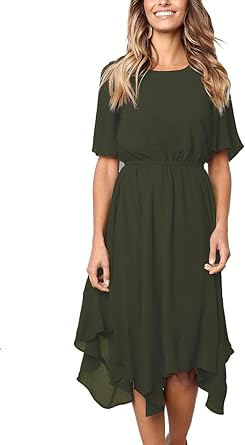 chiffon midi dress with sleeves
