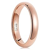 King Will 4mm Rose Gold Plated Polish Comfort Fit