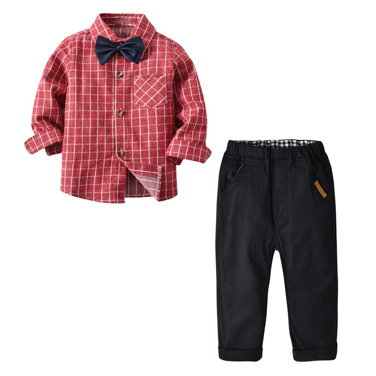 red plaid suit pants