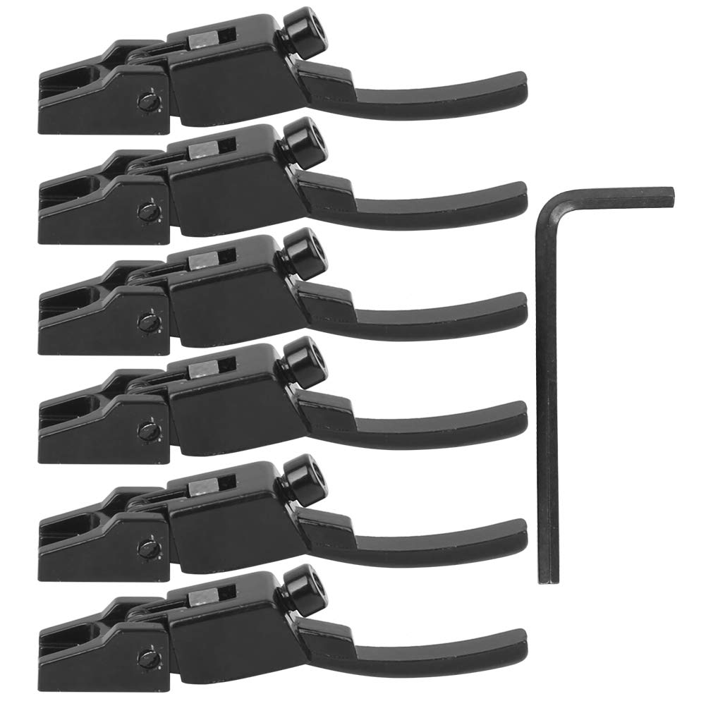 6Pcs Electric Guitar Bridge Saddle,Durable Zinc Alloy Tremolo String Lock with Wrench Guitar Upgrade AccessoriesElectric guitar accessories