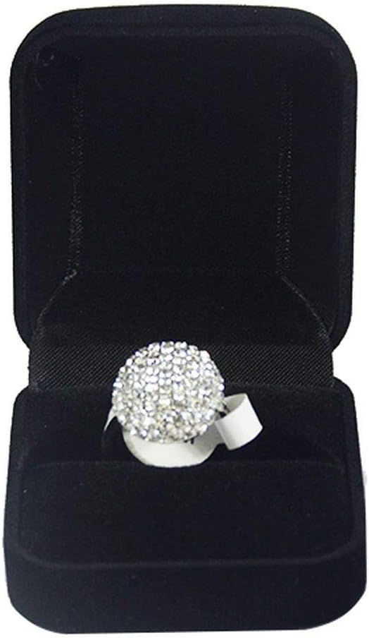Prunusmume Engagement Velvet Ring Box Jewelry Display Storage Case for Wedding Ring Organizer