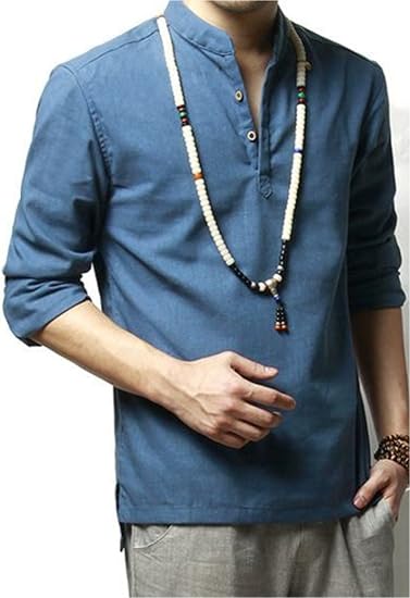 Amazon Wild Cats メンズ 長袖tシャツ リネンシャツ 綿 麻 ロンt シャツ 長袖 トップス 春 夏 秋 ロングシーズン オシャレ 涼しげ ボタン カジュアル エコバッグ付き Tシャツ カットソー 通販 Amazon Wild Cats メンズ 長袖tシャツ リネンシャツ 綿 麻 ロンt シャツ 長袖 トップス 春 夏 秋 ロングシーズン オシャレ 涼しげ ボタン カジュアル エコバッグ付き Tシャツ カットソー 通販