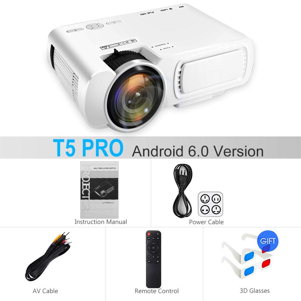 SMEI Potente Proyector De Android T5/t5 Pro Mini Proyector ...