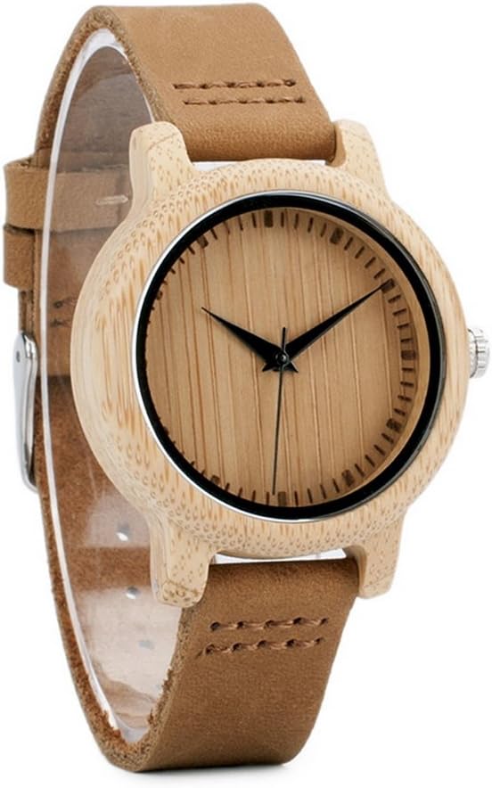 All Bamboo Watch Men Full Wood Watch Women Wristwatch Bamboo Band Wrist Watch Leather Strap