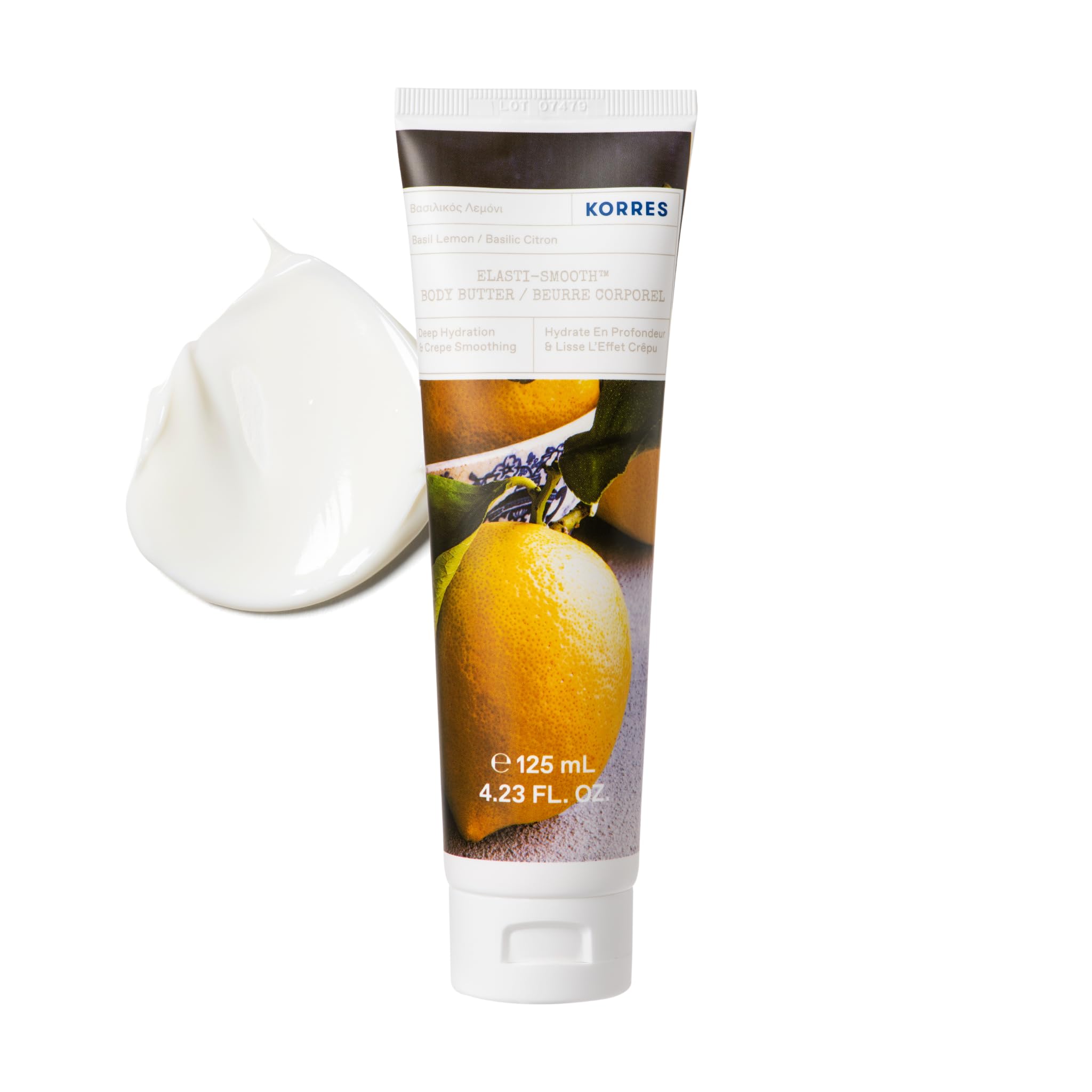 Korres Basil Lemon Elasti-Smooth Body Butter, 125 ml (Pack of 1)
