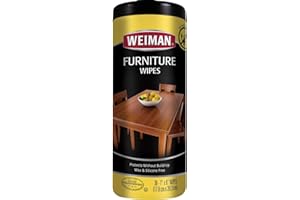 Weiman Wood Cleaner and Polishing Wipes - For Furniture To Beautify & Protect, No Build-Up, Contains UVX-15, Pleasant Scent, 