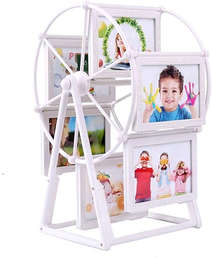 Amazon 回転式 フォトフレーム 観覧車 写真 収納 写真立て 12枚収納 360度回転 ベビーフレーム メモリアルギフト 出産 結婚祝い ベビーフォトフレーム 写真立て ベビー マタニティ 通販