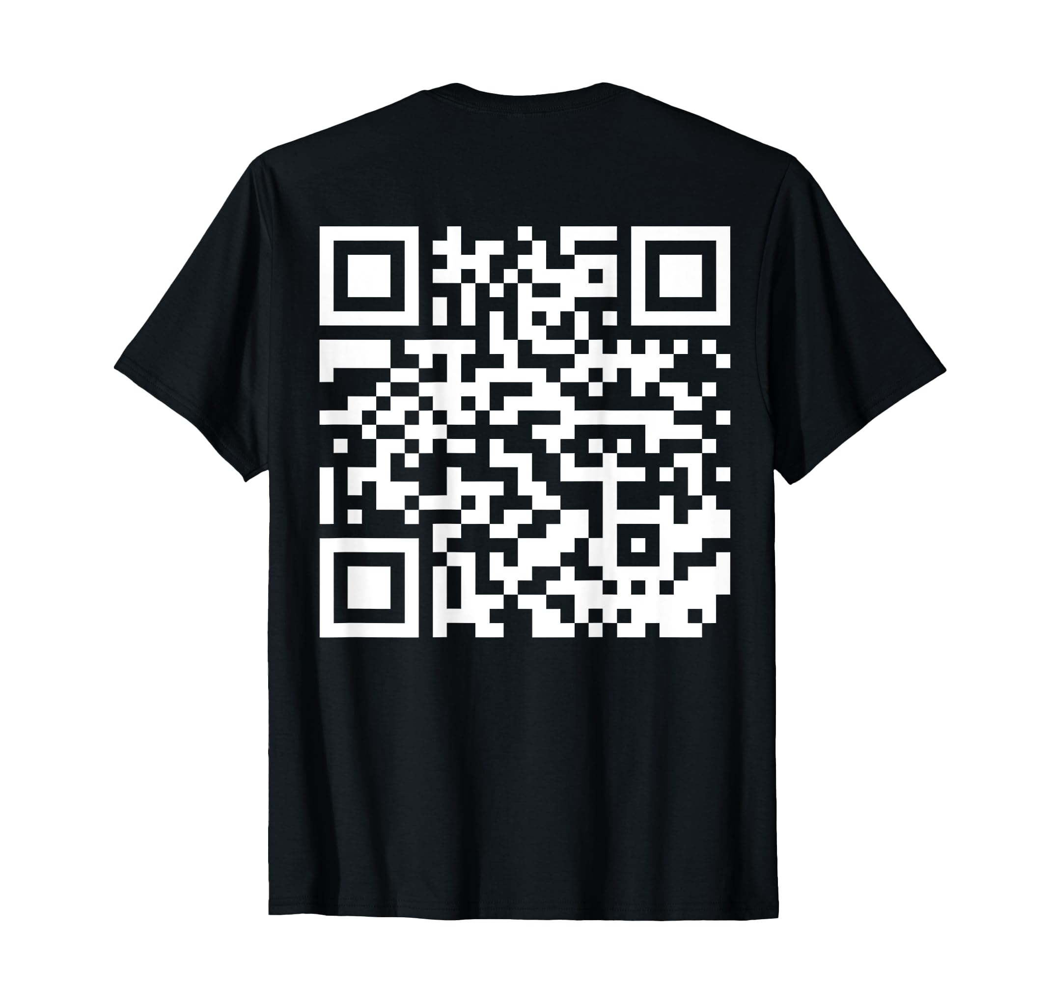 Photo 1 of (On Back) Funny QR Fck You Code Middle Finger Sarcasm Saying T-Shirt 3xl