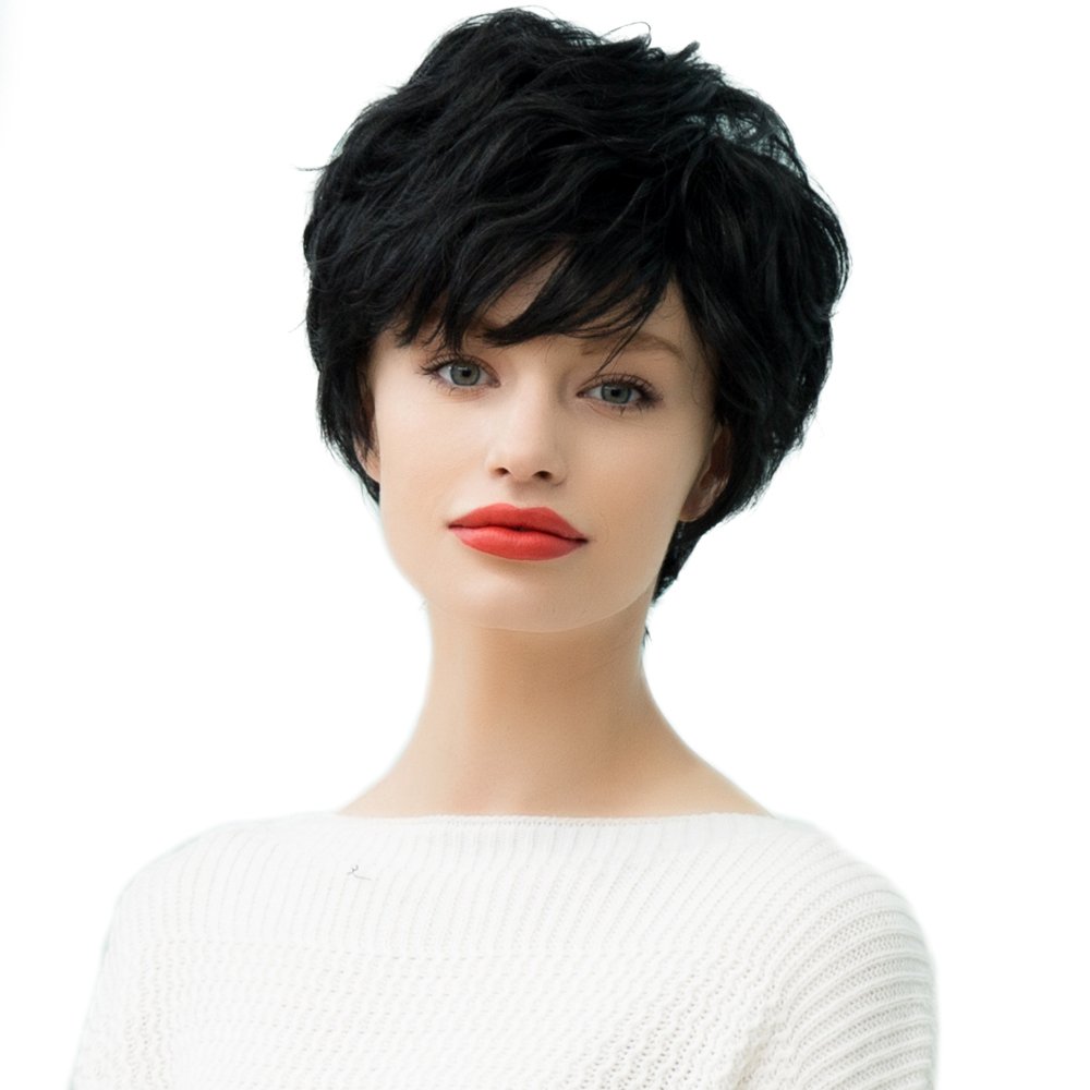 Amazon Com Asifen Short Curly Human Hair Wigs For White Women