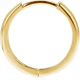 Ritastephens Real 14K Gold Single Hoop Earring for men or women-One hoop gold earring- not a pair sizes 10mm-0.39 inch and 13mm-0.51 inch