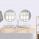 Hode White Tile Stickers 24 pcs 15x15cm Self Adhesive Waterproof Glossy view 8